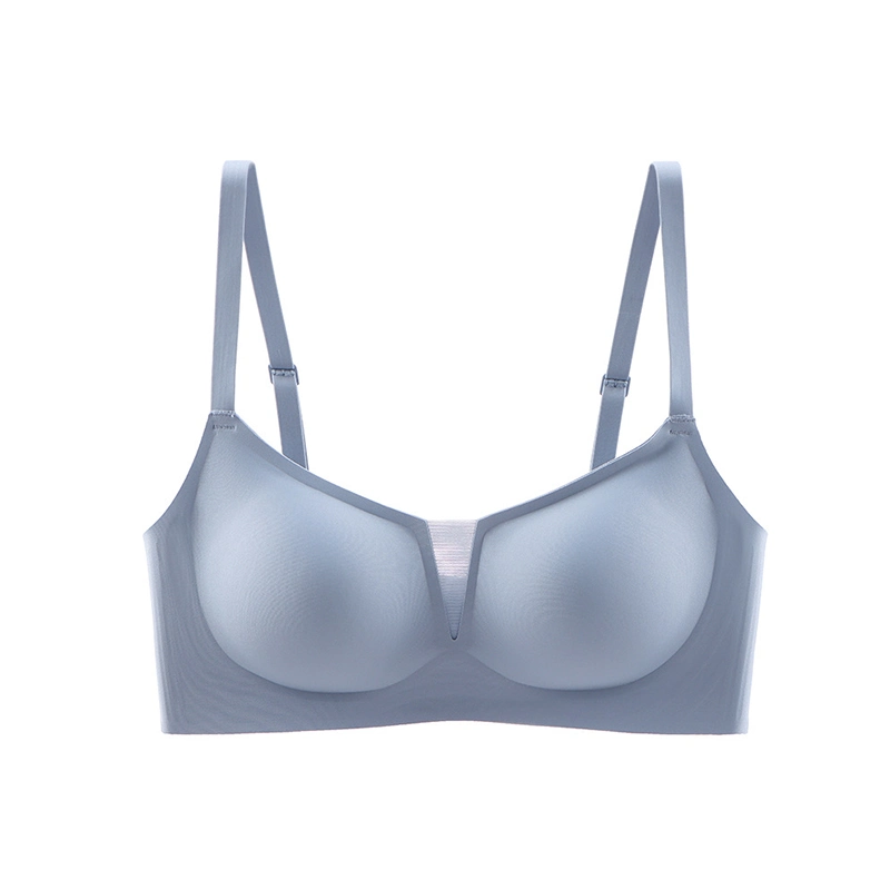 Moisture-Wicking Adjustable Women Camisole Sports Breast Gathered Girl Bra